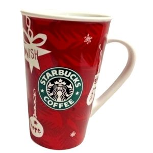Starbucks Christmas 2009 coffee mug red mint